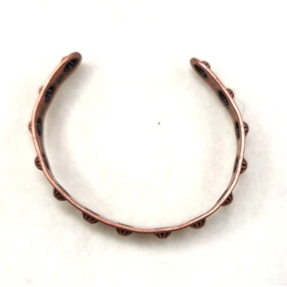 Vintage Copper Stamped Child's Bracelet WIth Design - Picture 4 of 5